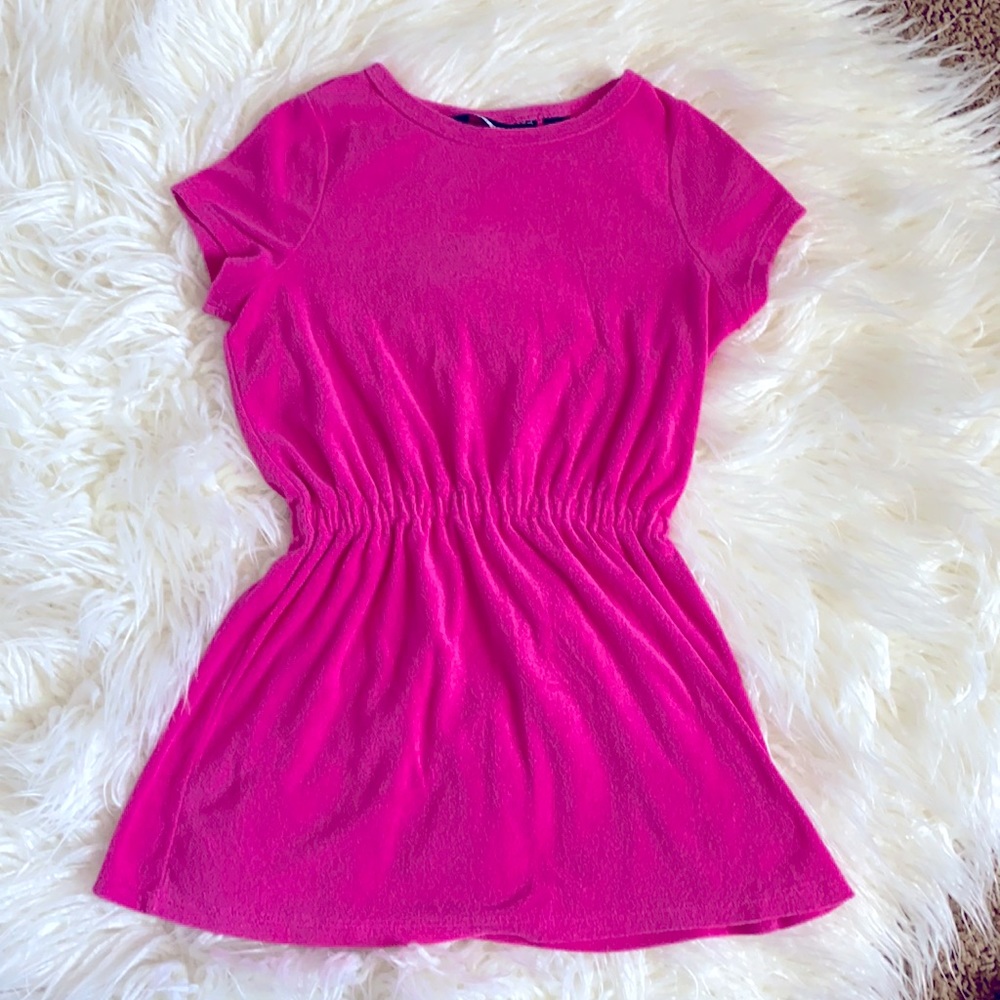 Lands end terry swim cover up dress